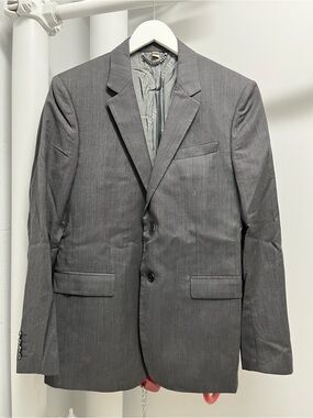 Burberry Charcoal Gray Two-Button Men's Suit Jacket